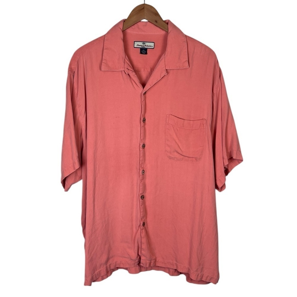 BF1548 Men’s Tommy Bahama Brand 100% SILK Beach Button Down Shirt XXL